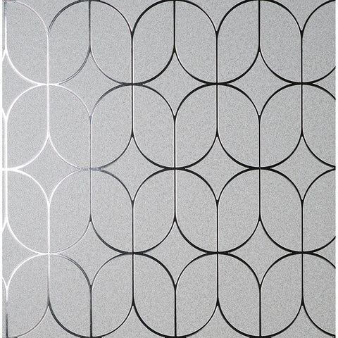 FD42803 Raye Silver Rosco Trellis Wallpaper
