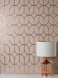 FD42805 Raye Pink Rosco Trellis Wallpaper