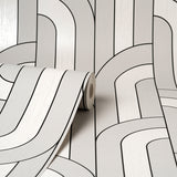 FD42843 Ezra Platinum Arch Wallpaper