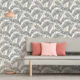 FD42944 Mulholland White Flamingo Wallpaper