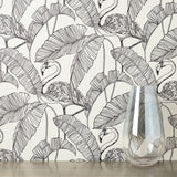 FD42944 Mulholland White Flamingo Wallpaper