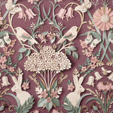 FD42949 Fae Plum Woodland Wallpaper