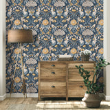 FD42950 Fae Navy Woodland Wallpaper