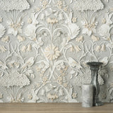 FD42952 Fae Light Grey Woodland Wallpaper