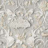 FD42952 Fae Light Grey Woodland Wallpaper