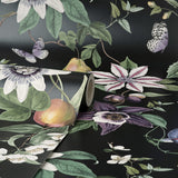 FD43060 Sierra Black Floral Wallpaper