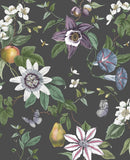 FD43060 Sierra Black Floral Wallpaper