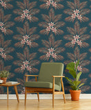 FD43280 Bali Teal Palm Wallpaper