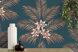 FD43280 Bali Teal Palm Wallpaper