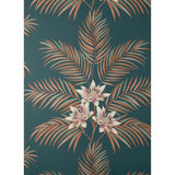 FD43280 Bali Teal Palm Wallpaper