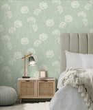 FD43282 Grace Green Floral Wallpaper