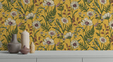 FD43336 Arden Mustard Wild Meadow Wallpaper