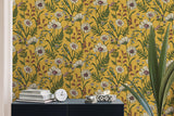 FD43336 Arden Mustard Wild Meadow Wallpaper
