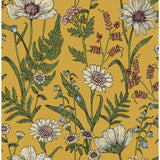 FD43336 Arden Mustard Wild Meadow Wallpaper