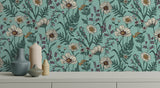 FD43338 Arden Blue Wild Meadow Wallpaper