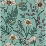 FD43338 Arden Blue Wild Meadow Wallpaper