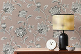 FD43451 Juliette Light Pink Jacobean Wallpaper