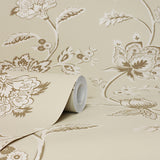FD43452 Juliette Light Yellow Jacobean Wallpaper