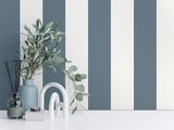 FD43458 Tavish Blue Stripe Wallpaper