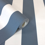 FD43458 Tavish Blue Stripe Wallpaper