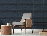 FD43602 Alpin Navy Painted Brick Wallpaper