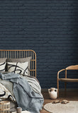 FD43602 Alpin Navy Painted Brick Wallpaper