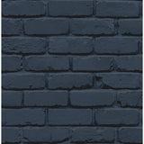 FD43602 Alpin Navy Painted Brick Wallpaper