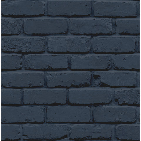 FD43602 Alpin Navy Painted Brick Wallpaper
