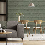FD43603 Alpin Sage Painted Brick Wallpaper