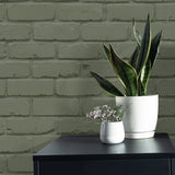 FD43603 Alpin Sage Painted Brick Wallpaper
