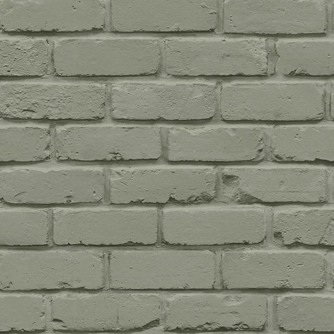 FD43603 Alpin Sage Painted Brick Wallpaper
