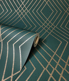 FD43613 Shard Evergreen Trellis Wallpaper