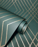 FD43613 Shard Evergreen Trellis Wallpaper