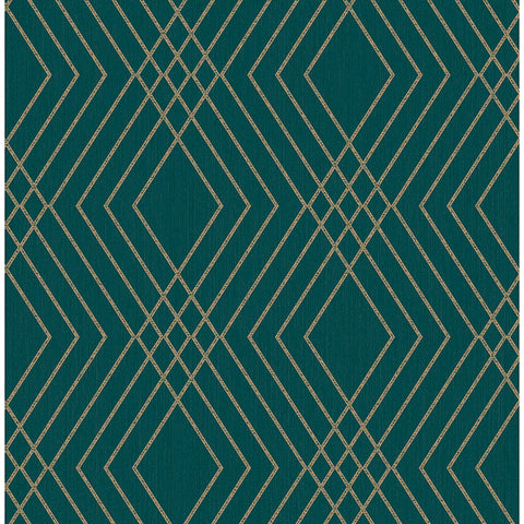FD43613 Shard Evergreen Trellis Wallpaper