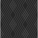 FD43614 Shard Black Trellis Wallpaper