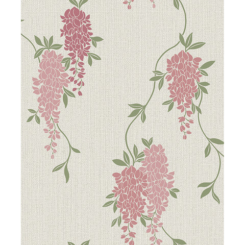 FD43671 Aisla Pink Wisteria Wallpaper