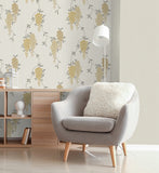 FD43672 Aisla Yellow Wisteria Wallpaper