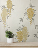 FD43672 Aisla Yellow Wisteria Wallpaper