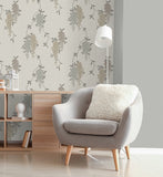 FD43673 Aisla Neutral Wisteria Wallpaper