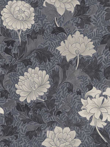 FJ41209 Morrissey Flower Pewter Wallpaper