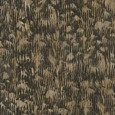 FM1004 Gilded Plume Black Textured Wallpaper