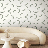 FM1021 Lunula Green Wallpaper