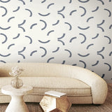 FM1023 Lunula Navy Blue Wallpaper