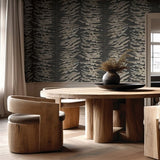 FM1042 Leaf Column Black Wallpaper