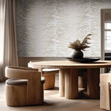 FM1044 Leaf Column Neutral Wallpaper