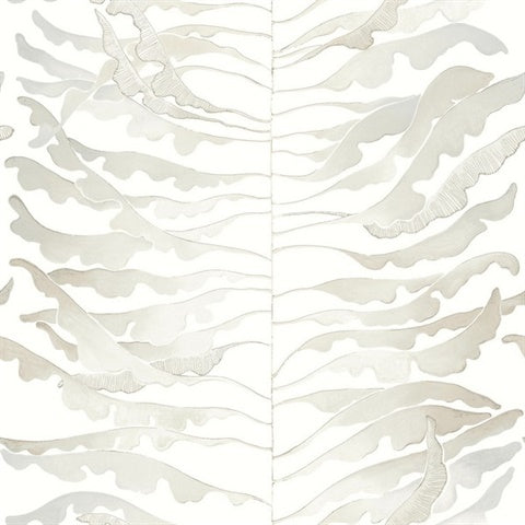 FM1044 Leaf Column Neutral Wallpaper