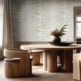 FM1045 Leaf Column Green Wallpaper