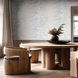 FM1046 Leaf Column Spa Blue Wallpaper