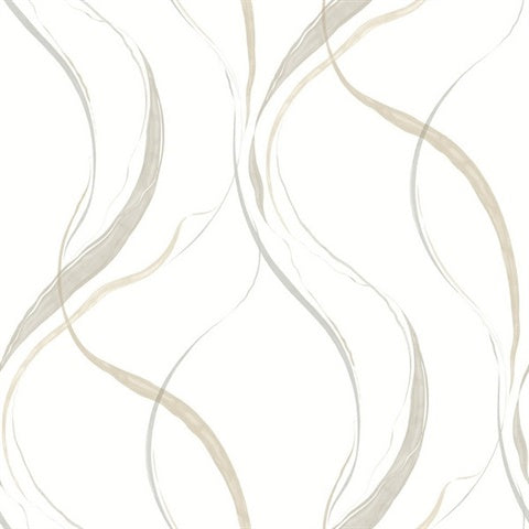 FM1093 Ink Flow Neutral Wallpaper