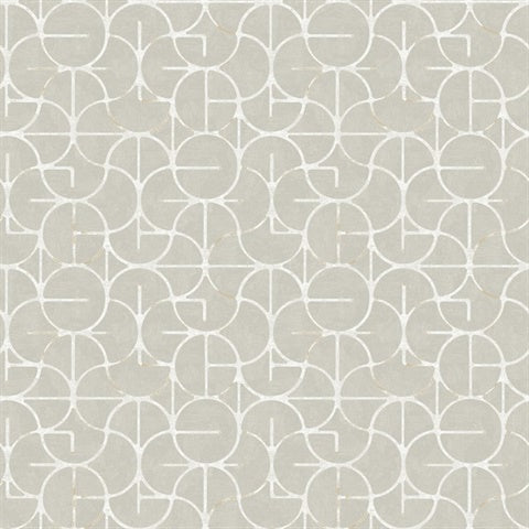 FM1102 Looking Glass Grey & Silver Wallpaper